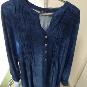 Cocomo Women's Plus Size Shirt Denim Knit